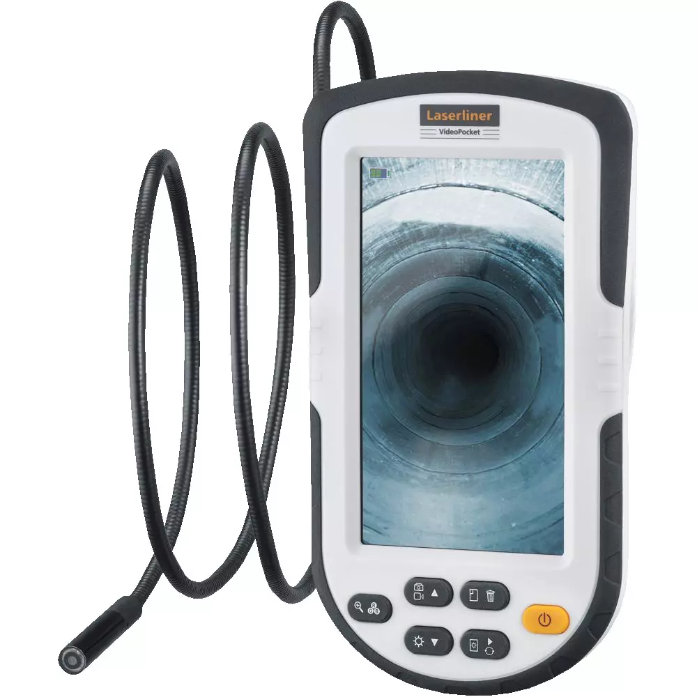Laserliner Industrial Endoscope 4 AA alkaline batteries Power Supply Camera: 1 Cable Length 4 times Digital Zoom, 082261E