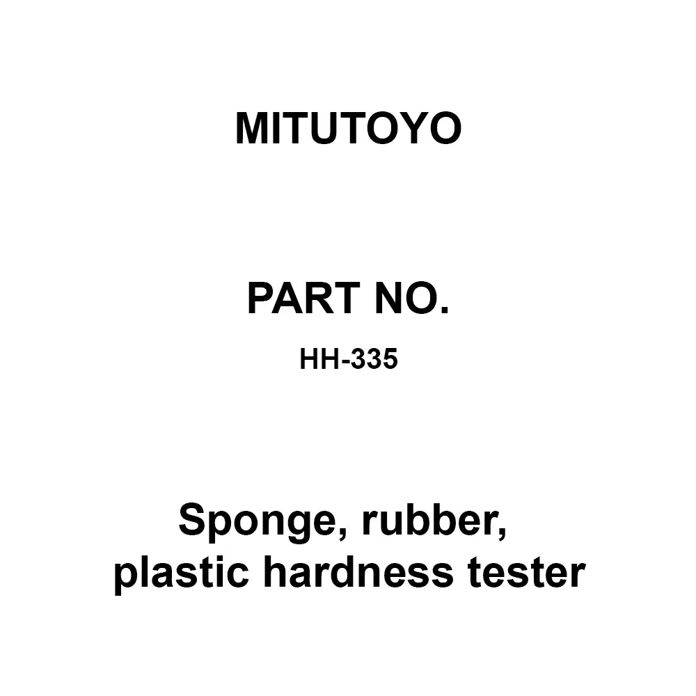 Mitutoyo Sponge, Rubber, Plastic Hardness Tester Push Needle Shape: 0.79 mm Tip Diameter, HH-335