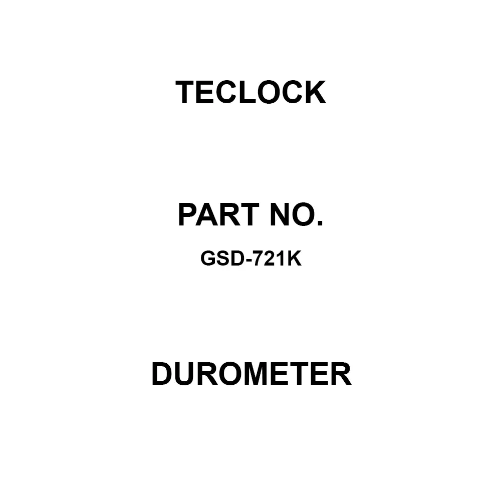 Teclock Durometer JIS K 6253, ISO 7619, ASTM D 2240 Conformed Standard, GSD-721K