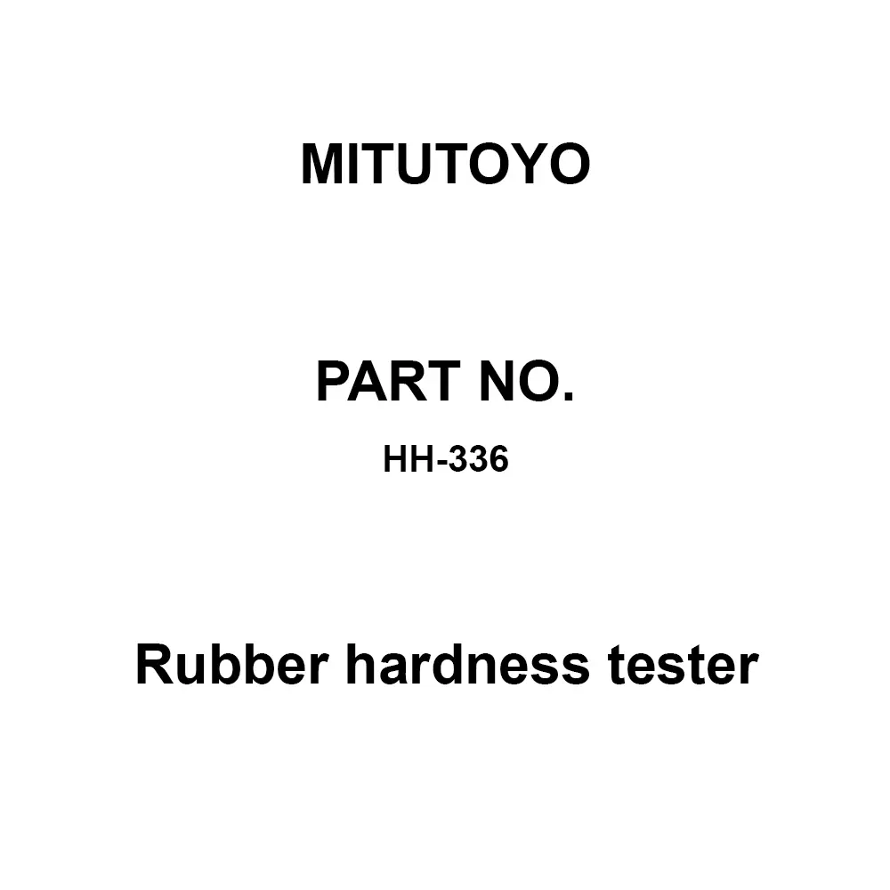 Mitutoyo Rubber Hardness Tester Push Needle Shape: 0.79 mm Tip Diameter, HH-336