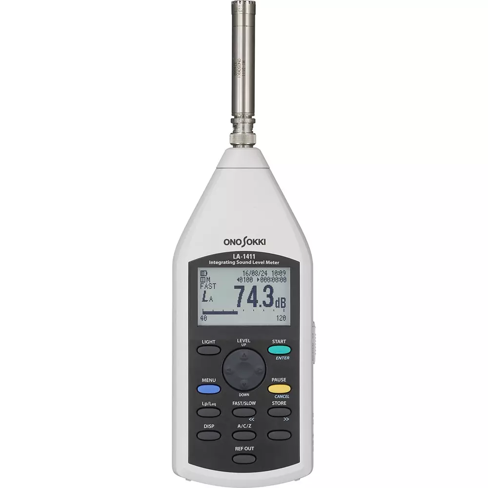 Ono Sokki Sound Level Meter JISC1509-1: 2017 Class 2, IEC61672-1: 2013 Class2 Applicable Standard, LA-1411
