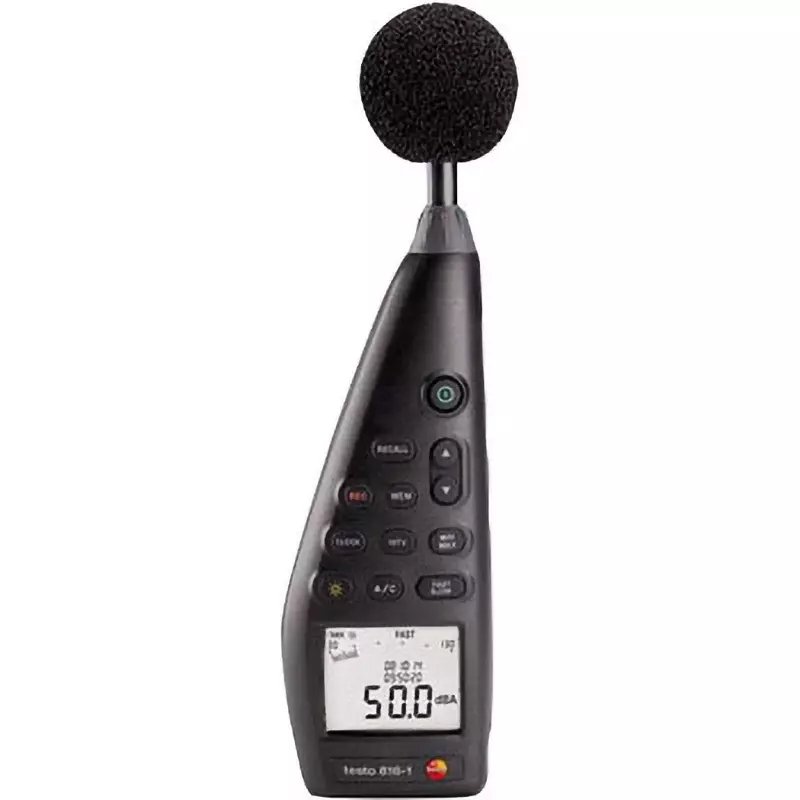 Testo Standard Sound Level Meter Dynamic/100 dB Mic/0.5" 0.1 dB Resolution, 0563 8170