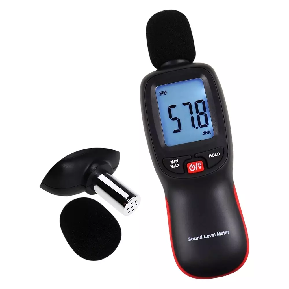 HSETIN Digital Sound Level Meter with Bluetooth, LCD Display and 30-130 dBA Range, HT-80B