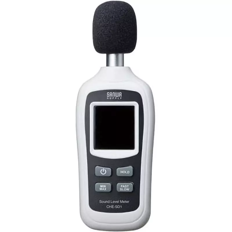 SANWA SUPPLY Sound Level Meter Noise / ± 2.0 dB, temperature / ± 1.5 ℃ Accuracy 3 x AAA batteries Power Supply 60 hours, CHE-SD1