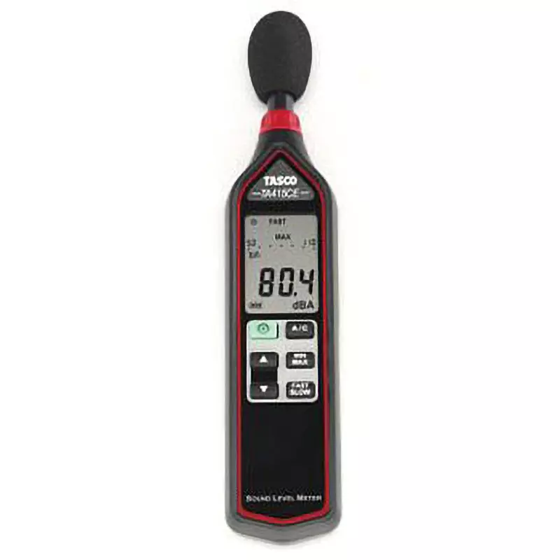 Ichinen TASCO Noise Meter ±1.4 dB Accuracy 9 V battery 006 P Power Supply Windshield, instruction manual, case Included, TA415CE