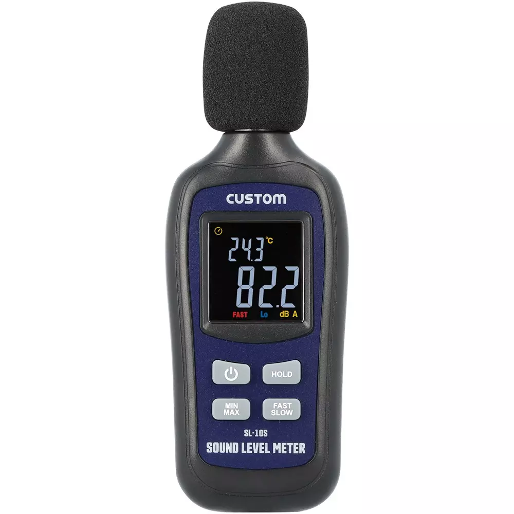 CUSTOM Digital Sound Level Meter AAA batteriesx3 (not included) Power Supply 0.1 dB Resolution, SL-10S