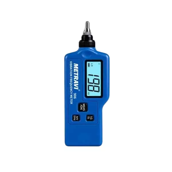 Metravi Vibration Frequency Meter with 0.1-199.9 m/s² Acceleration and ±5% + 2 digits Accuracy, 906