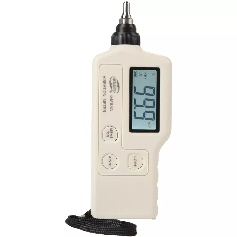 Bitstrong Vibration Meter Acceleration: 0.1-199.9 m/s2 peak, speed: 0.1-199.9 mm/s rms, displacement: 0.001-1.999 mm, BS-GM63A