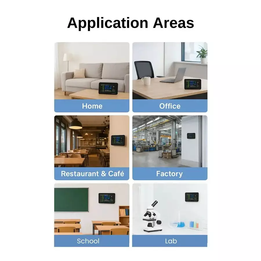 MxRady Weather Station LCD Clock 1 inch (25.4 mm) Dial Size, EM-D002W