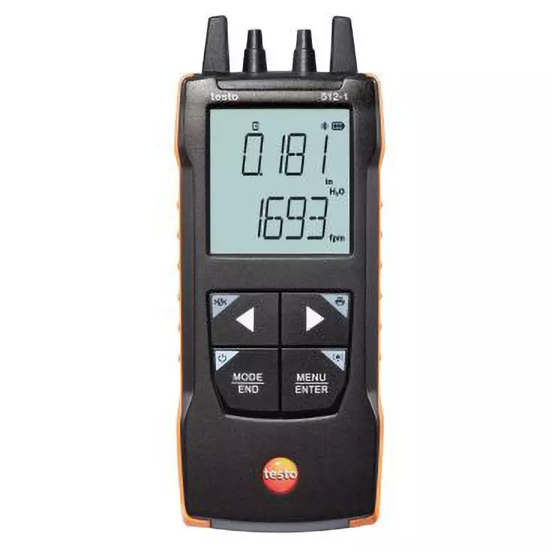 Testo Differential Pressure Gauge IP40 Protection Class -20 to 50 ℃ Operating Temperature, 0563 1512