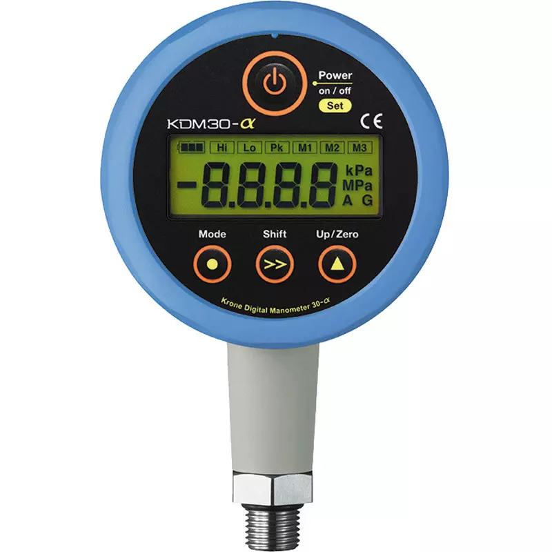 Krone Digital Pressure Gauge 200 kPaA Measurement Range, KDM30α-200kPaA-M-BL