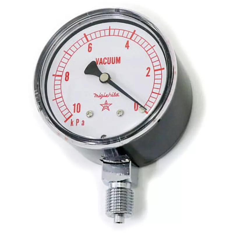 MIGISHITA SEIKI Vacuum Pressure Gauge ●Oil-free standard ± 1 scale Accuracy 60 mm Φmm Diameter, AT1/4x60x-10kPa