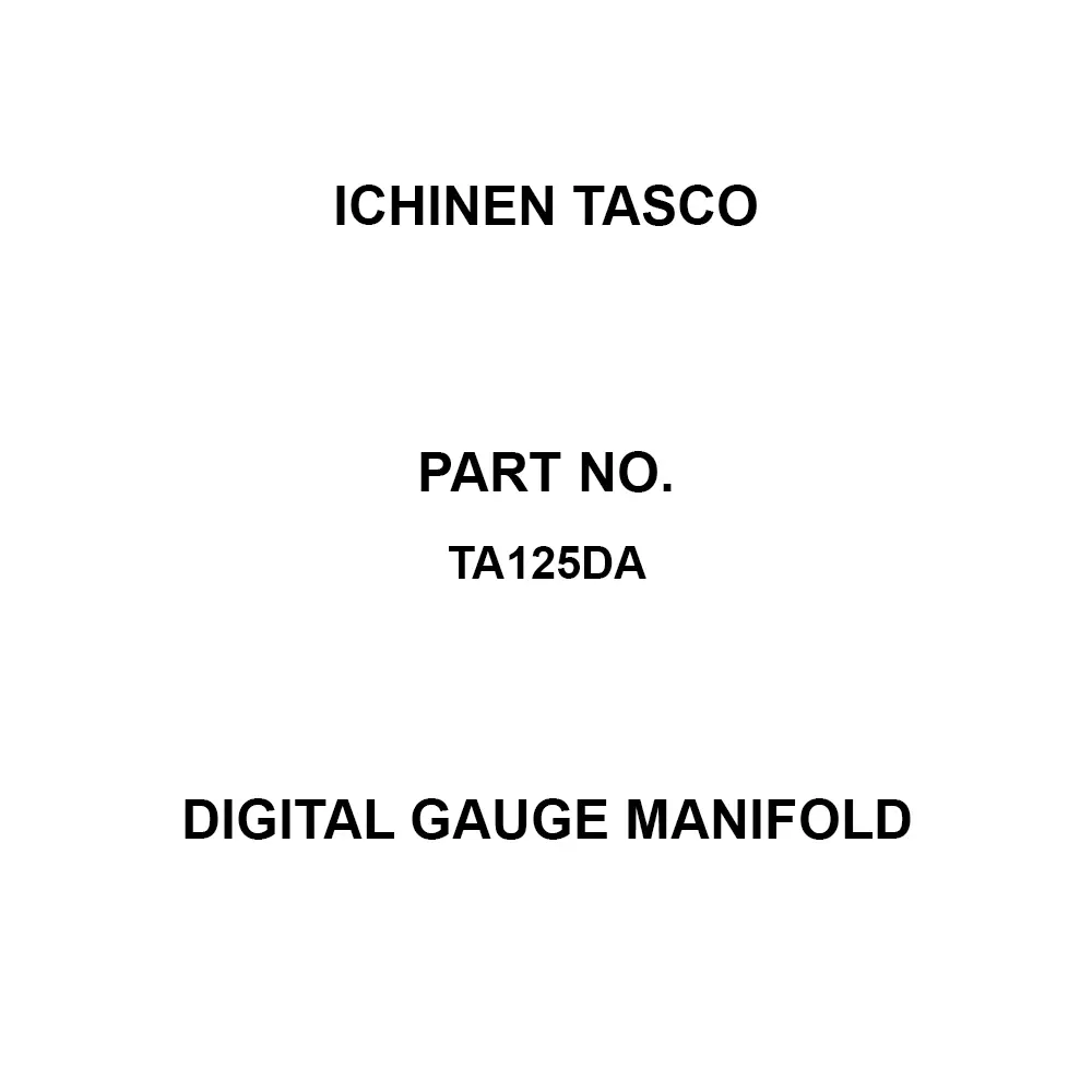 Ichinen TASCO Digital Gauge Manifold Pressure accuracy: ±0.5%FS, Charging power supply: DC5 V 1 A (USB Type-C), TA125DA