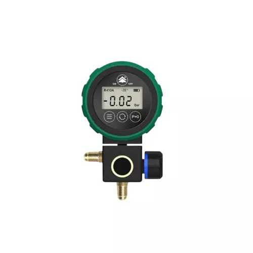 Hongsen Manifold With Gauge L With Rubber Cover Single Gauge 914 mm (36 inch) Hose 4000 PSI, HS-M480AL-36"