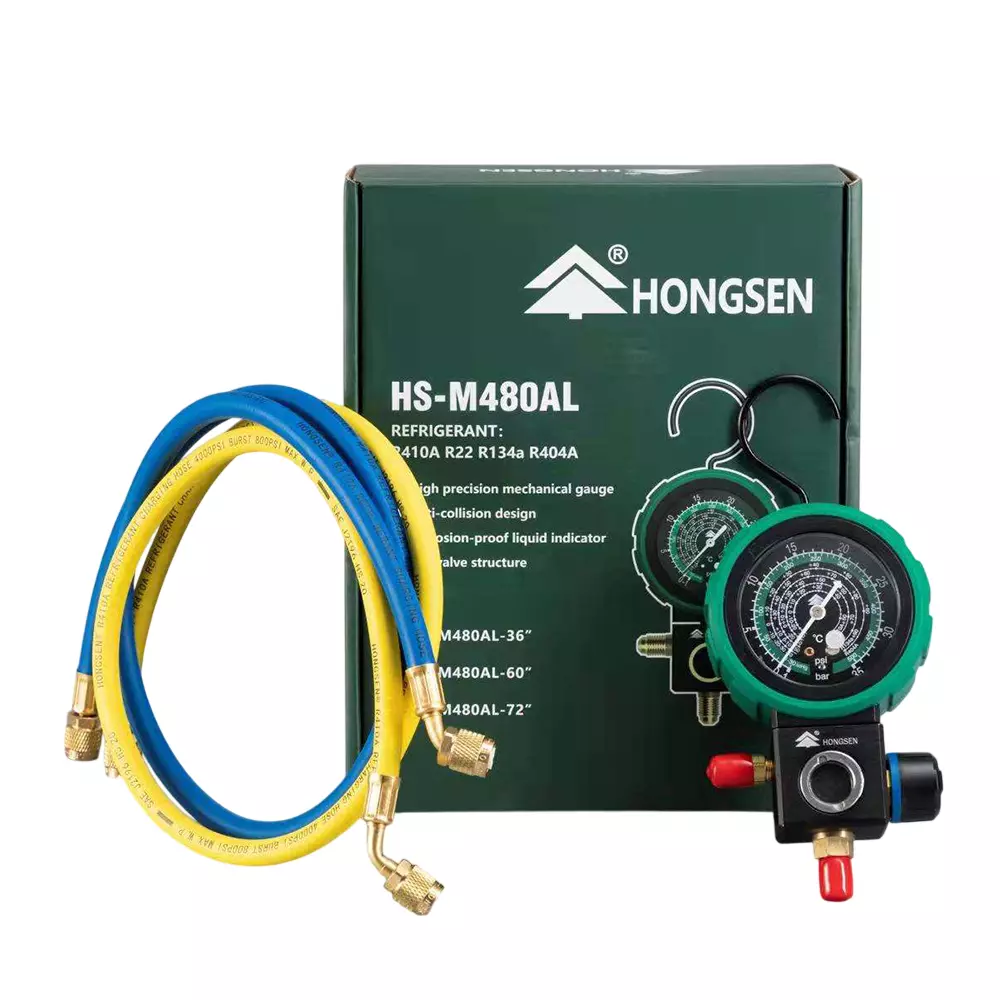 hongsen-manifold-with-gauge-l-with-rubber-cover-single-gauge-914-mm-36-inch-hose-4000-psi-hs-m480al-36