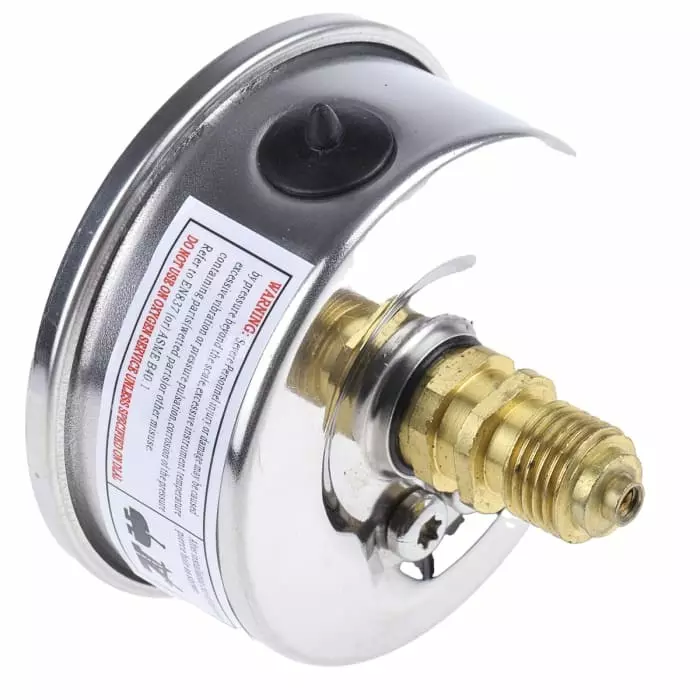 Bourdon G 1/4 Analogue Pressure Gauge 250 Bar Back Entry 63 mm Outside Diameter, MIT3F22B35