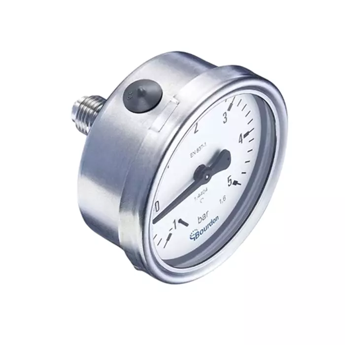 Bourdon G 1/4 Analogue Pressure Gauge 2.5 Bar Back Entry 63 mm Outside Diameter, MEX3-F20.B18