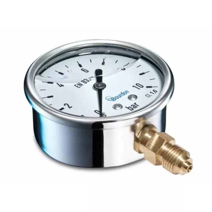 Bourdon G 1/4 Analogue Pressure Gauge 600 Bar Bottom Entry 63 mm Outside Diameter, MIT3-D22.B39