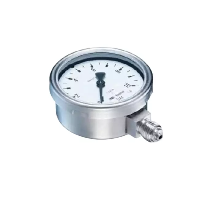 Bourdon NPT 1/4 Analogue Pressure Gauge 4 Bar Bottom Entry 68 mm Outside Diameter, MEX2-D50.B19