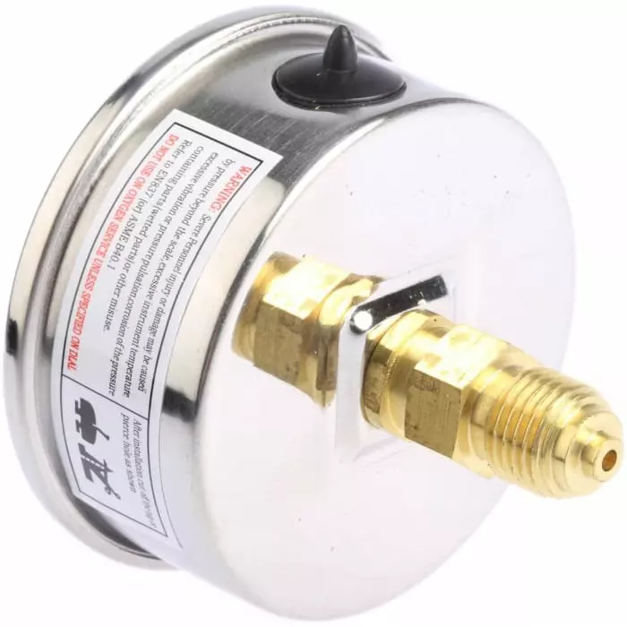 Bourdon Analogue Pressure Gauge 10 Bar Back Entry 63 mm Outside Diameter, MIT3-F22.B22