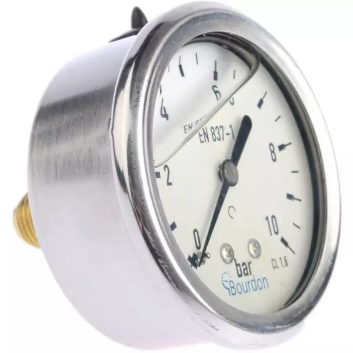 Bourdon Analogue Pressure Gauge 10 Bar Back Entry 63 mm Outside Diameter, MIT3-F22.B22