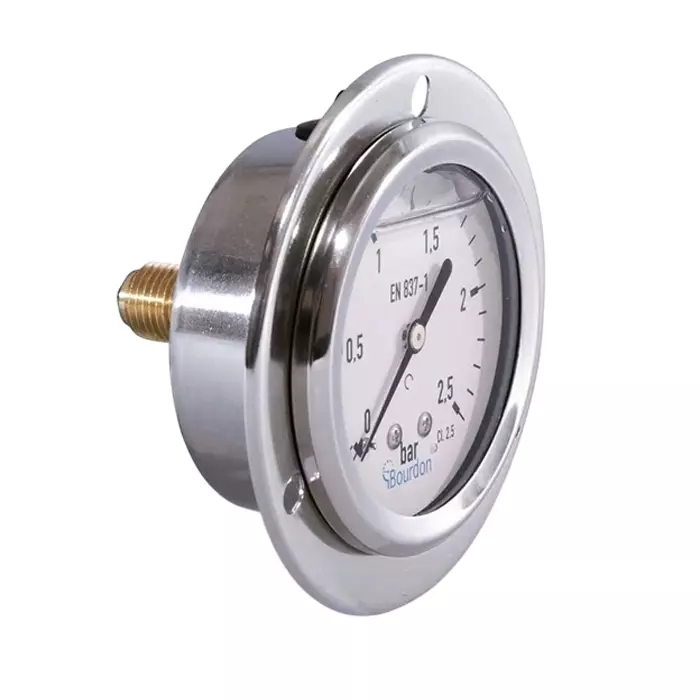 Bourdon Analogue Pressure Gauge 250 Bar Back Entry 63 mm Outside Diameter, MIT3-B22.B35