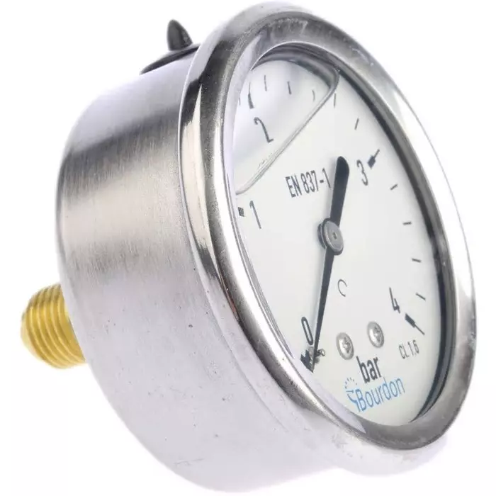 Bourdon Analogue Pressure Gauge 4 Bar Back Entry 63 mm Outside Diameter, MIT3-F22.B19