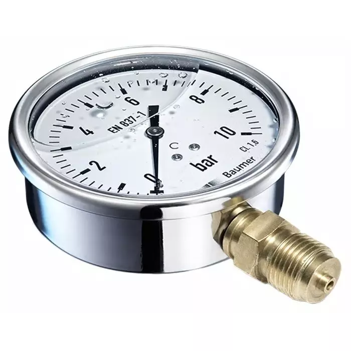 Bourdon Analogue Pressure Gauge 6 Bar Bottom Entry 100 mm Outside Diameter, MIT5-D32.B20