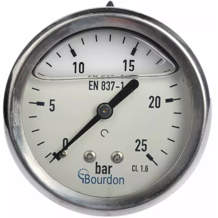 Bourdon Analogue Pressure Gauge 25 Bar Back Entry 63 mm Outside Diameter, MIT3-F22.B26