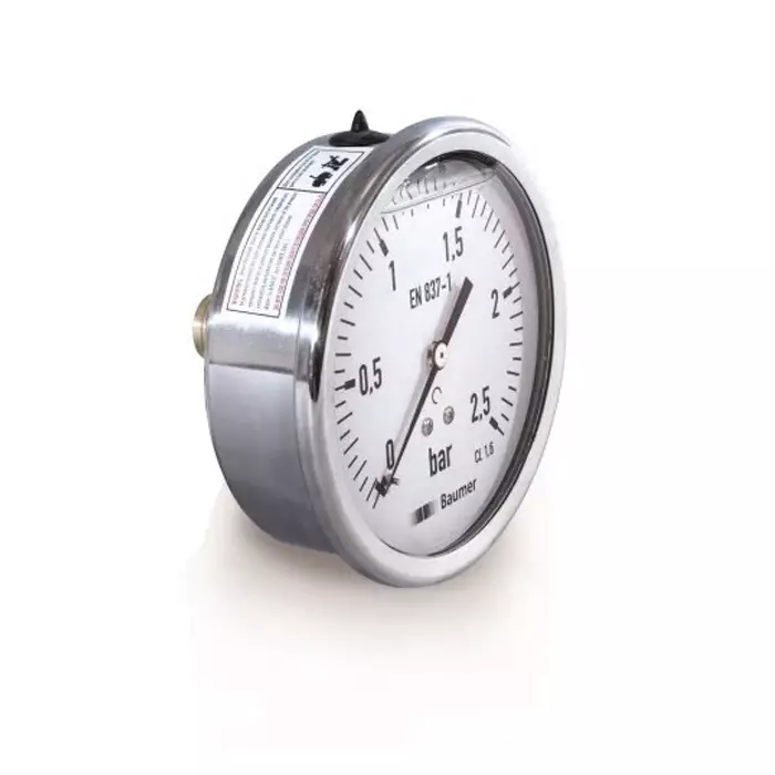 Bourdon Analogue Pressure Gauge 16 Bar Back Entry 108 mm Outside Diameter, MIT5-F32.B24