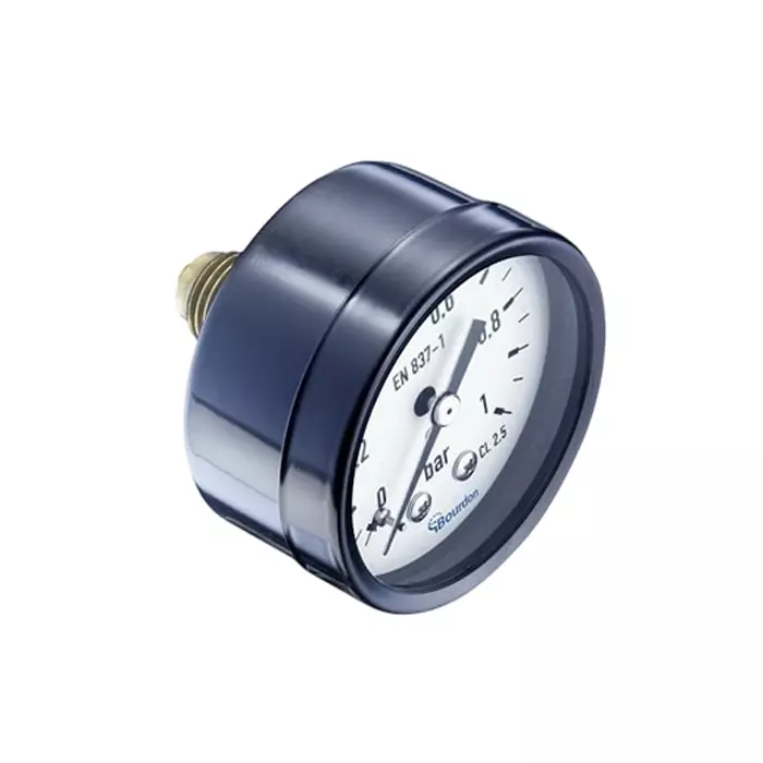 Bourdon G 1/4 Analogue Pressure Gauge 2.5 Bar Back Entry 50 mm Outside Diameter, MAT2-F20.B18