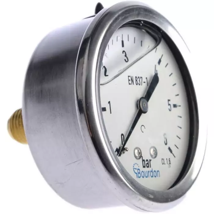 Bourdon Analogue Pressure Gauge 6 Bar Back Entry 63 mm Outside Diameter, MIT3-F22.B20