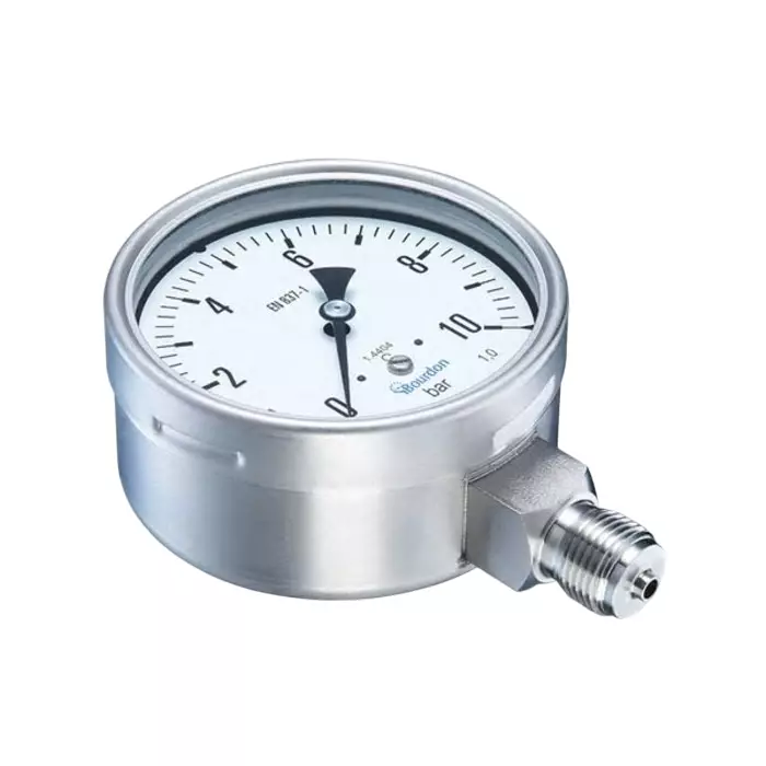 Bourdon Analogue Pressure Gauge 60 Bar Bottom Entry 100 mm Outside Diameter, MEX5-D30.B29