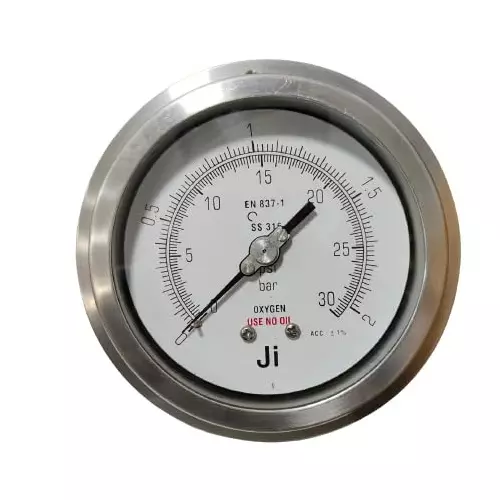 Japsin Instrumentation 100 mm No Filled Oxygen Pressure Gauge