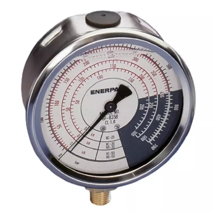Enerpac Analogue Pressure Gauge 700 bar Bottom Entry 100 mm Outside Diameter, GF5B