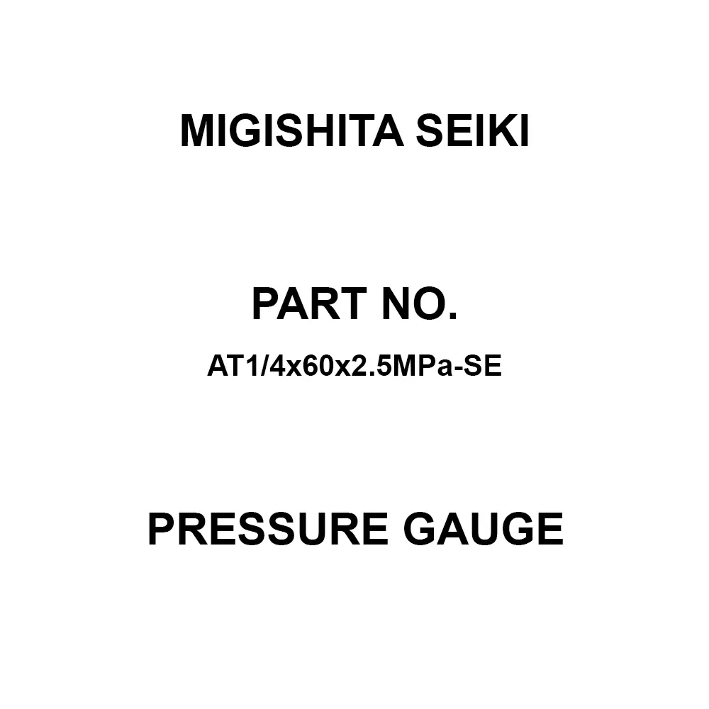 MIGISHITA SEIKI Pressure Gauge 0.05 MPa Minimum Scale, AT1/4x60x2.5MPa-SE
