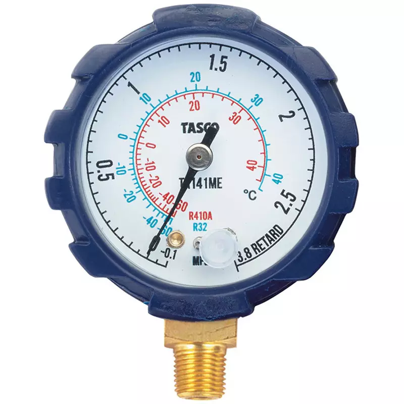 Ichinen TASCO Pressure Gauge/Compound Gauge Low pressure side Suitable for Gauge: NPT1/8" Mounting Screw -0.1 to 3.8, TA141ME