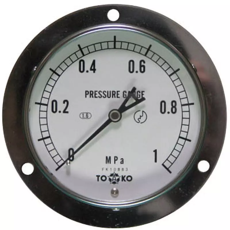 TOKO Pressure Gauge Φ100 mm Outer Dia, DU3/8G 100×1MPa