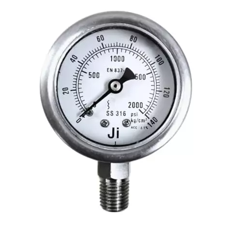 Japsin Instrumentation 50 mm No Filled Industrial Pressure Gauge