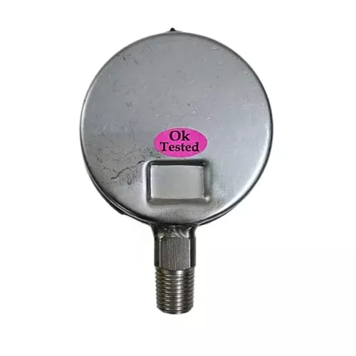 Japsin Instrumentation Industrial Pressure Gauge Analog Display 0 to 21 Kg/cm² Range 63 mm Dial Size 6.35 mm NPT (M) for Industrial Use