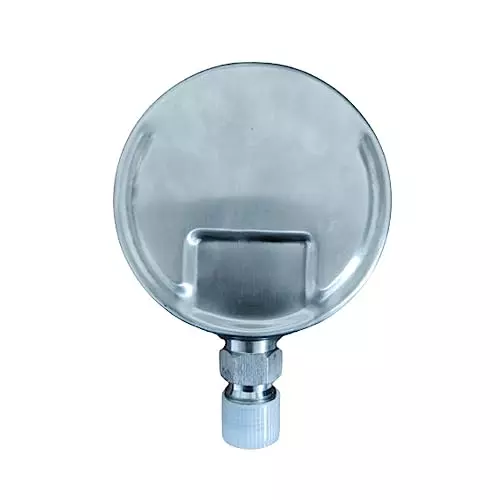 Japsin Instrumentation Industrial Capsule Vacuum Gauge Analog Display -5000 mmWc to 0 Range 100 mm Dial Size for Industrial Use