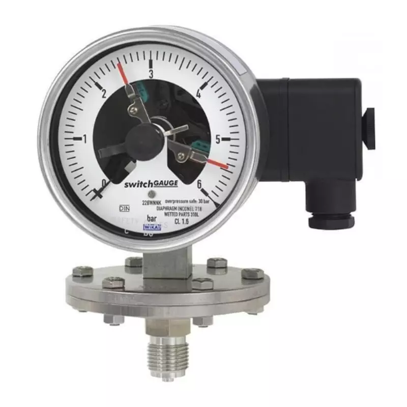 WIKA Analogue Pressure Gauge DN 50 25bar Bottom Entry 100mm Outside Diameter, 48793617