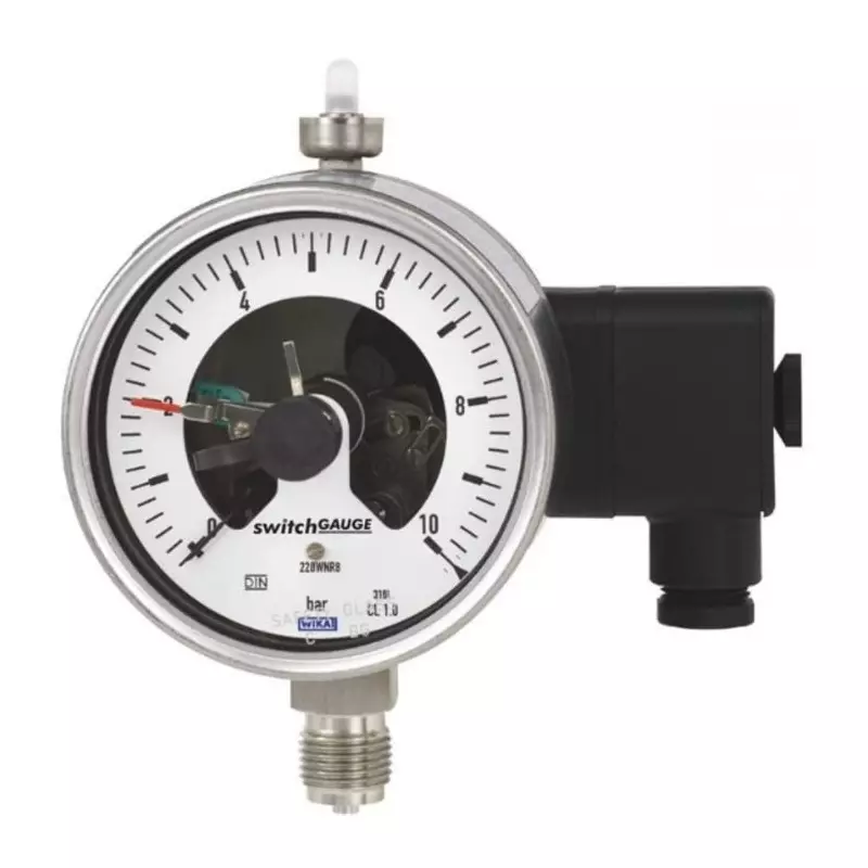 WIKA Analogue Pressure Gauge G 1/2 16bar Bottom Entry 100mm Outside Diameter, 71011935