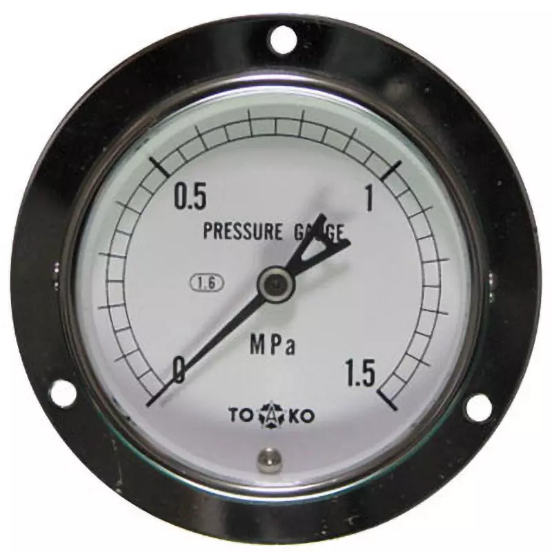 TOKO Pressure Gauge Φ75 mm Outer Dia, DU3/8G 75×1.5MPa