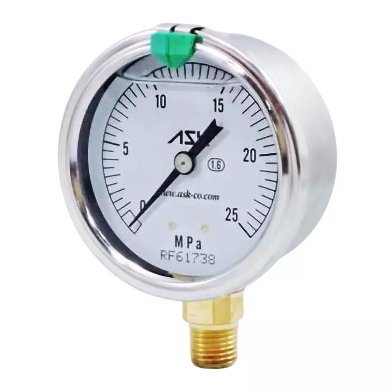 ASK Pressure Gauge -5 to 40 ℃ Operating Temperature Range, OPG-AT-R1/4-60X25MPA