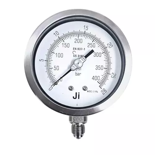 Japsin Instrumentation 100 mm No Filled Industrial Pressure Gauge