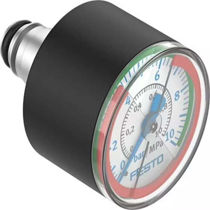 Festo 10 mmin Analogue Pressure Gauge 10 bar Inline 26 mm Outside Diameter, PAGN-26-10-P10-RG