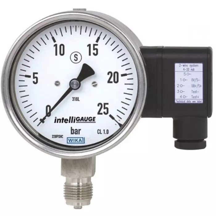 WIKA Analogue Pressure Gauge DN 51 5bar Bottom Entry 100mm Outside Diameter, 48796914