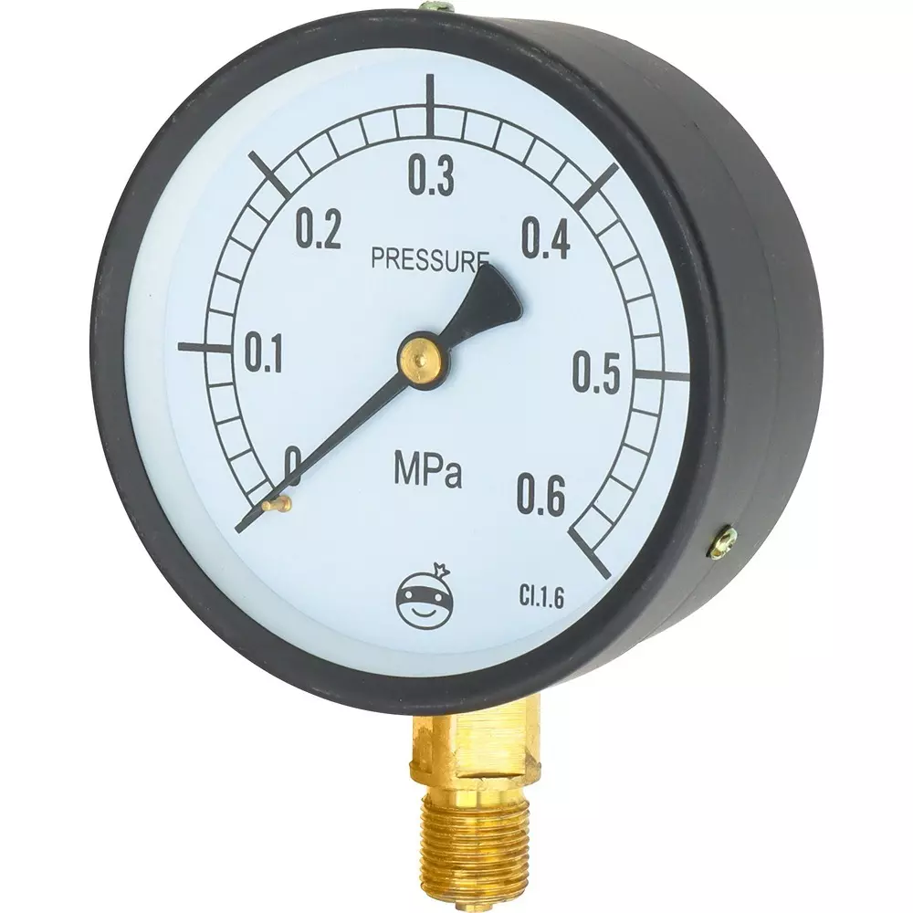 MonotaRO Pressure Gauge, Vertical, G Screw, Φ100 mm Gas, Liquid, G3/8 100x0.6MPa