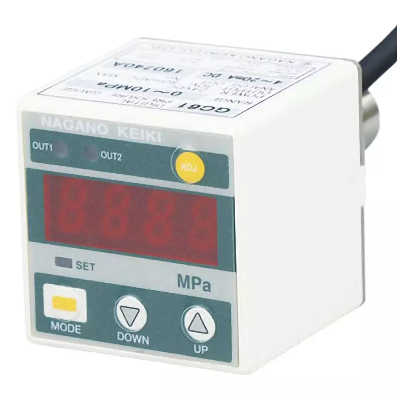 Nagano Keiki Digital Pressure Gauge 0 to 20 MPa Range, GC61-374-47N300 0-20MPa